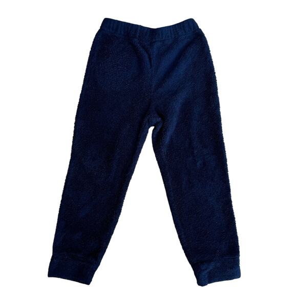 Uniqlo Boys Blue Stripes Fuzzy Fleece 2 Piece Sweater Pants Pajama Set 5-6 yrs - Picture 3 of 7